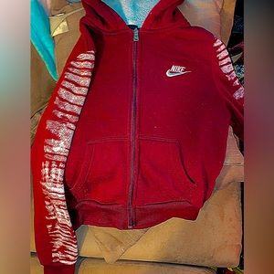 Nike cotton and polyester zip up hoodie